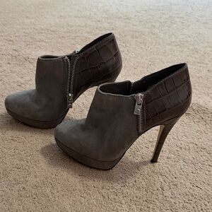 MICHAEL Michael Kors Gray and Brown Heeled Ankle Boots